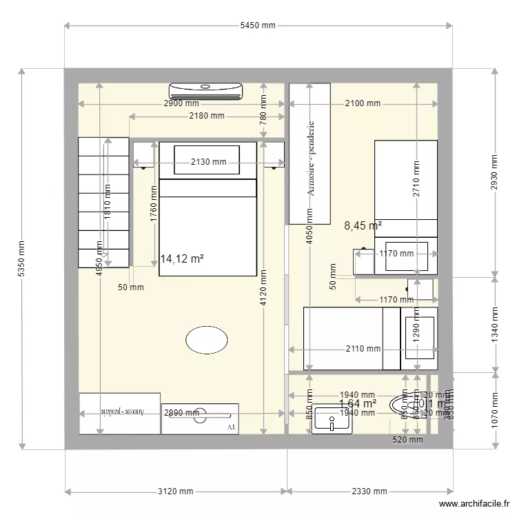 Leucate Etage modif 2. Plan de 