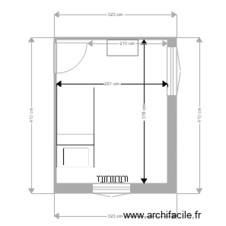 Chambre 4. Plan de 