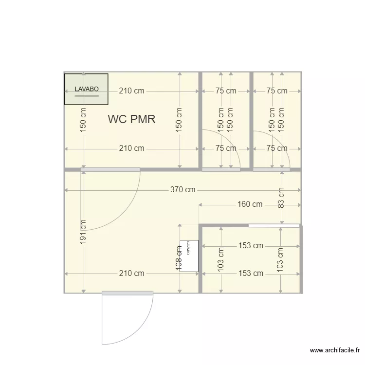 WC ERMONT. Plan de WC ERMONT. Plan de