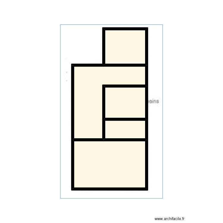 RDC DARCHEN T2. Plan de 5 pièces et 16 m2