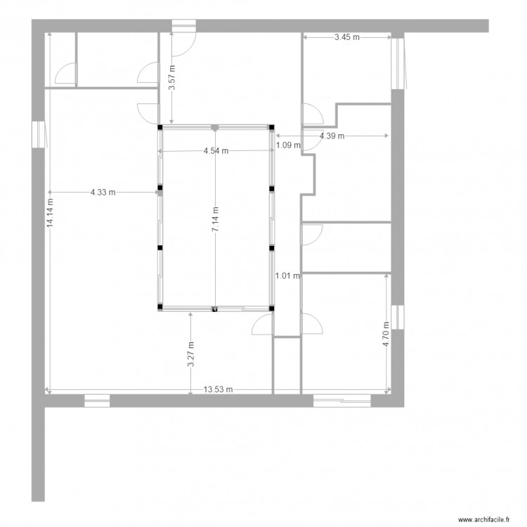 CARRE cotes generales. Plan de 0 pièce et 0 m2