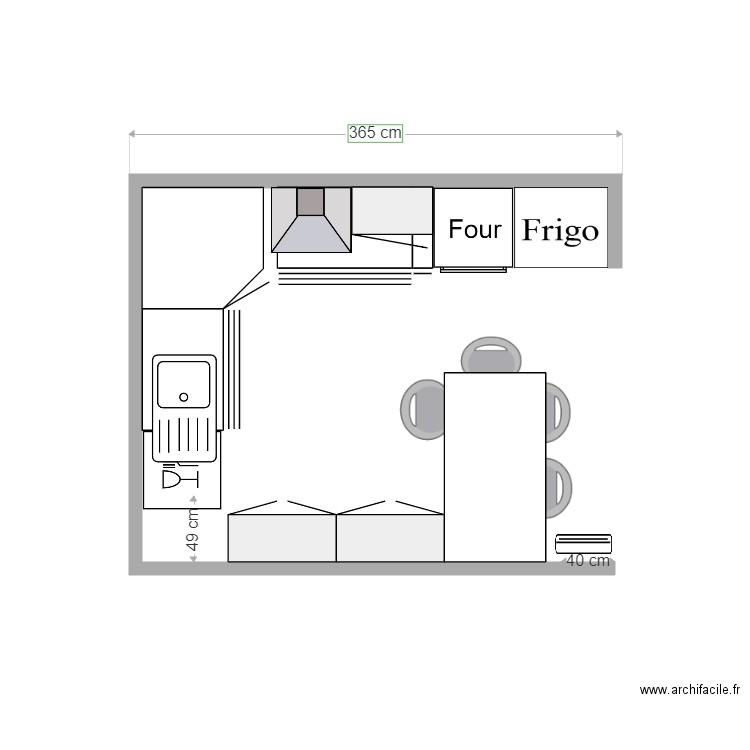 cuisine version 5. Plan de 0 pièce et 0 m2