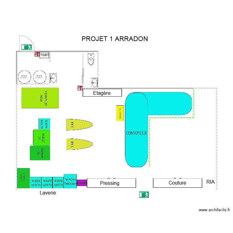 PROJET 1 ARRADON. Plan de 0 pièce et 0 m2