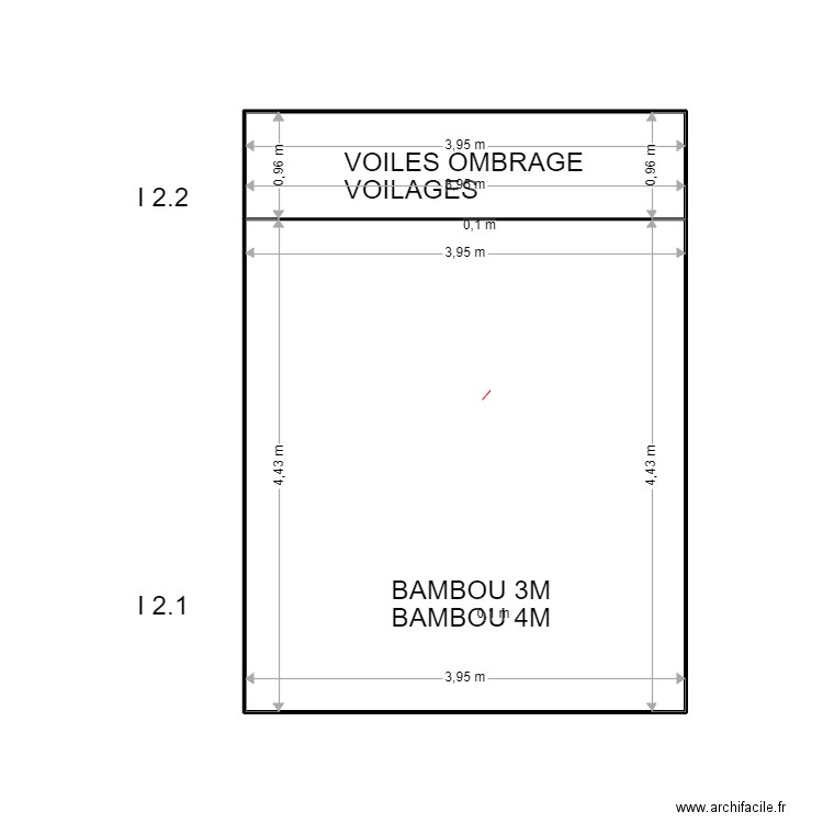 I 2. Plan de 2 pièces et 21 m2