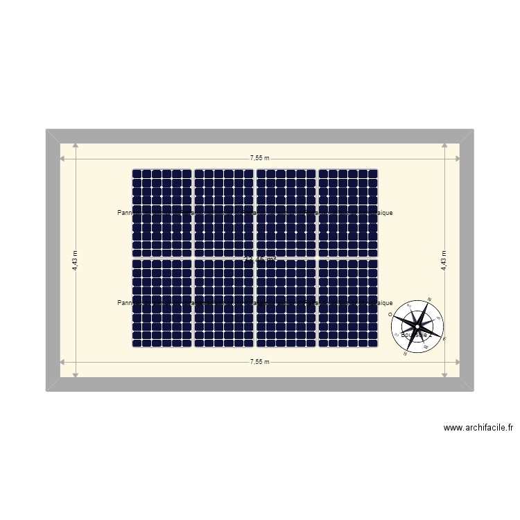 78820  Buchelay. Plan de 1 pièce et 33 m2