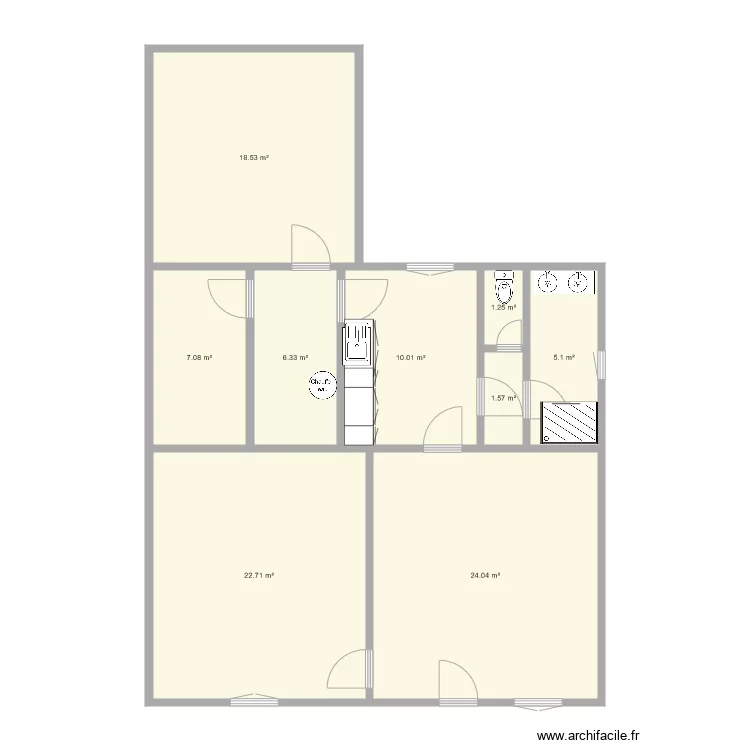 Maison Marie. Plan de 