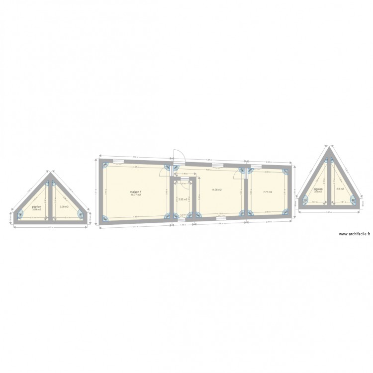 maison 1 touillon. Plan de 0 pièce et 0 m2