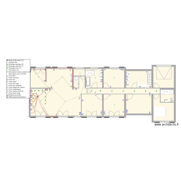 perso 2 elec. Plan de 12 pièces et 164 m2