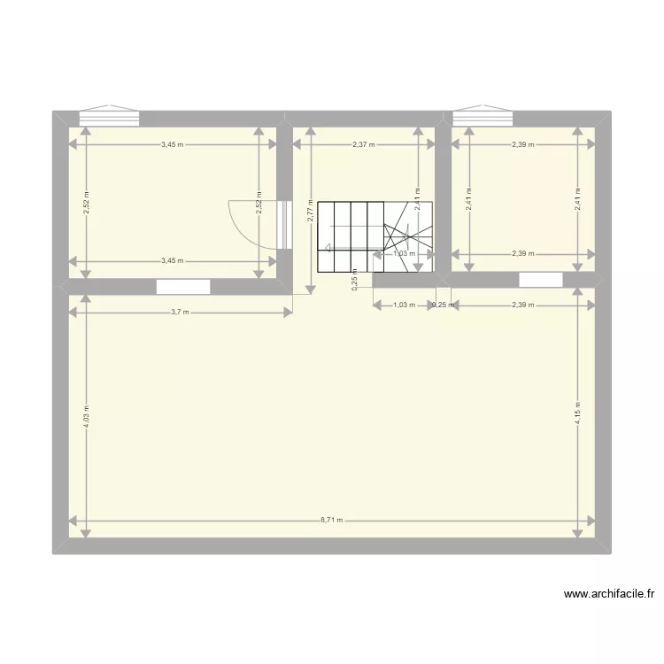 Maison Pascal et Béné existant. Plan de Maison Pascal et Béné existant. Plan de