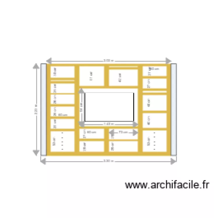Biblioth&egrave;que. Plan de 