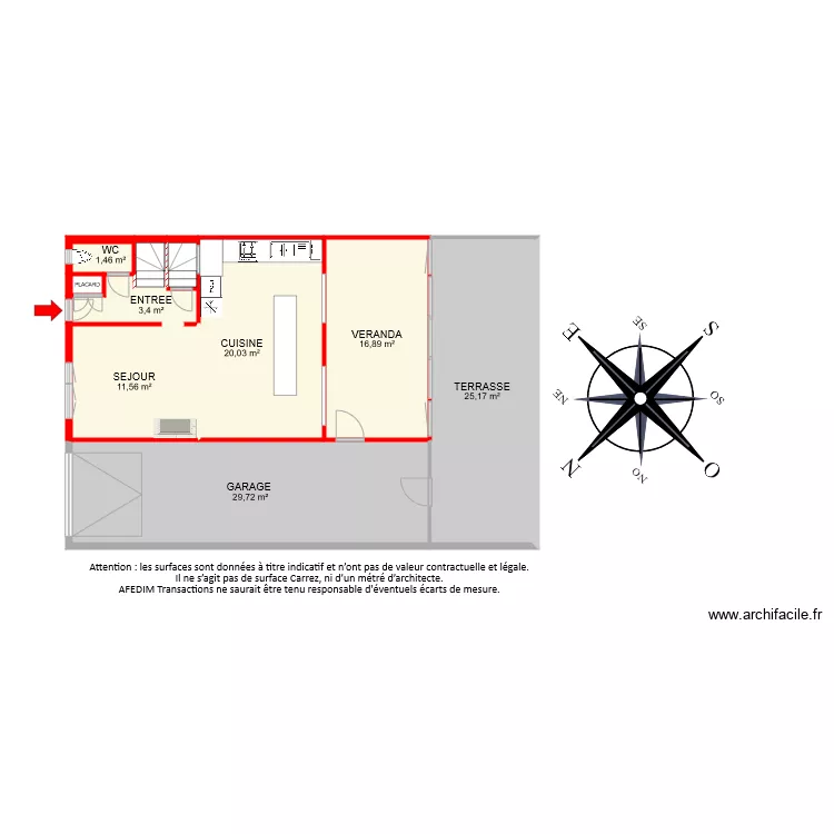 BI 7129 RDC . Plan de 