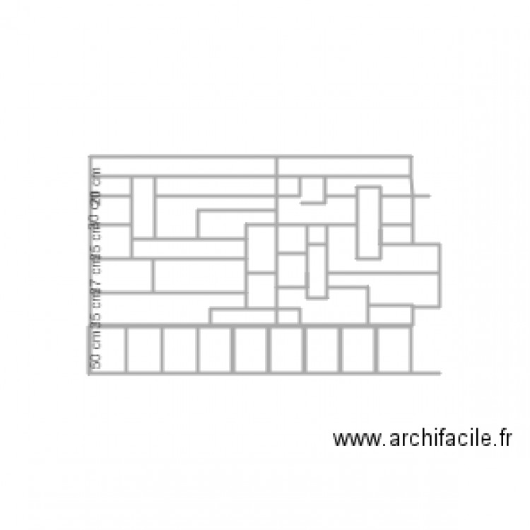meuble bibliotheque def avec cote. Plan de 0 pièce et 0 m2