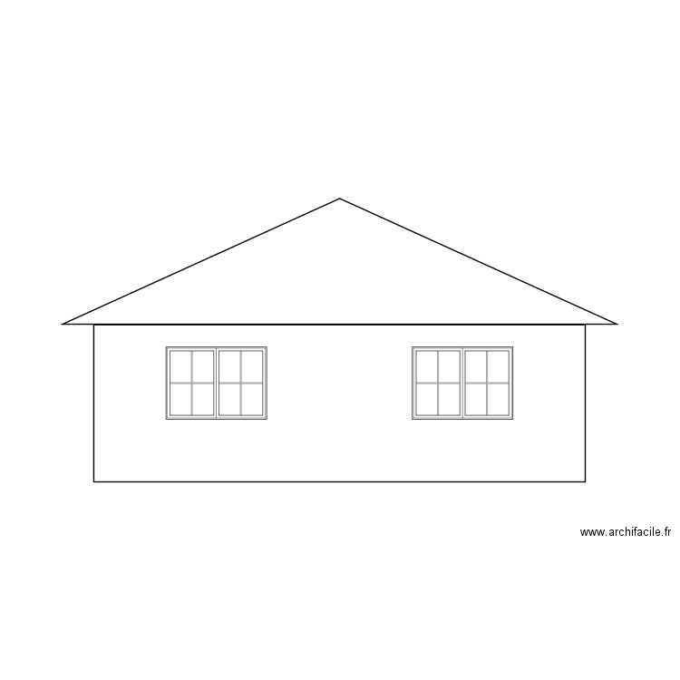 bungalow. Plan de 0 pièce et 0 m2