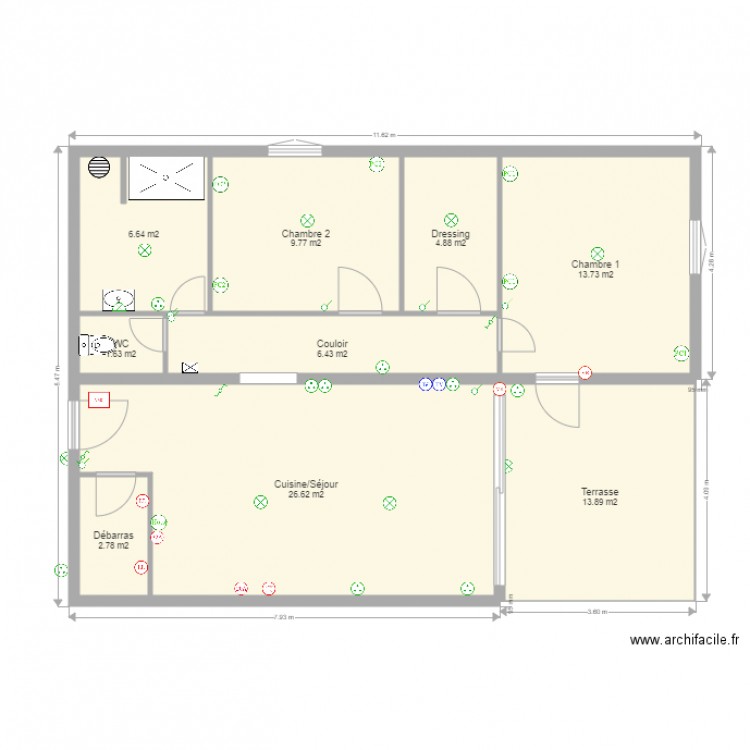 Chalet golf. Plan de 0 pièce et 0 m2