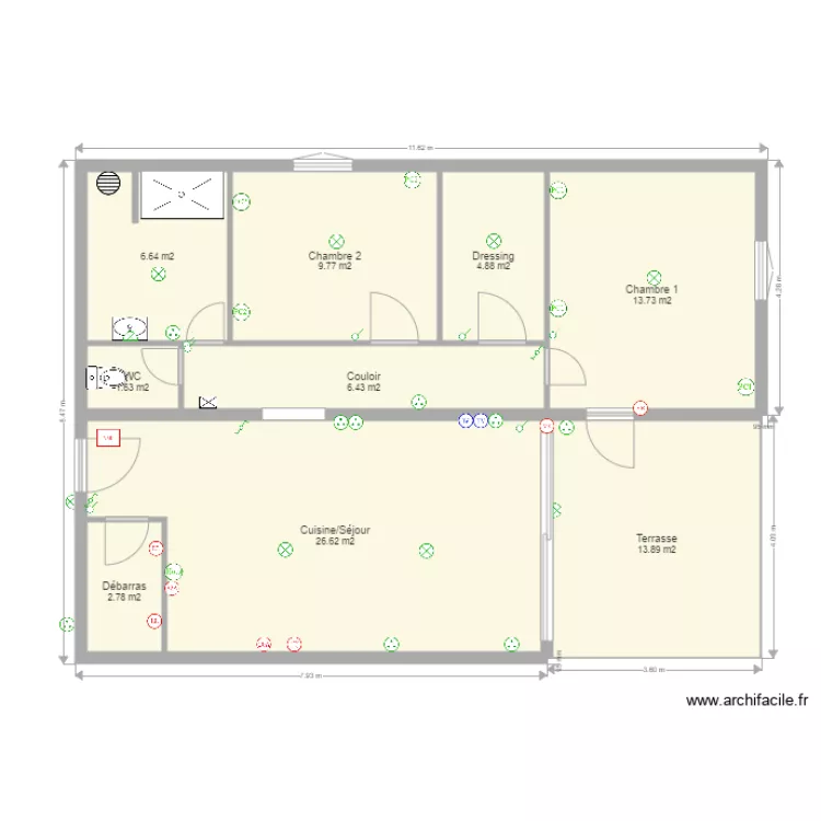 Chalet golf. Plan de 