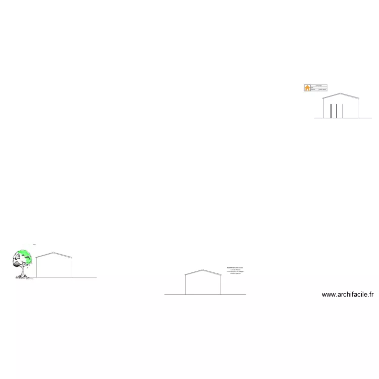 Pignon gauche . Plan de 