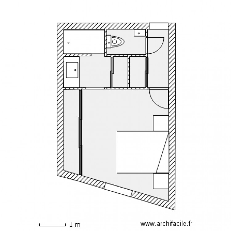 studio1. Plan de 0 pièce et 0 m2