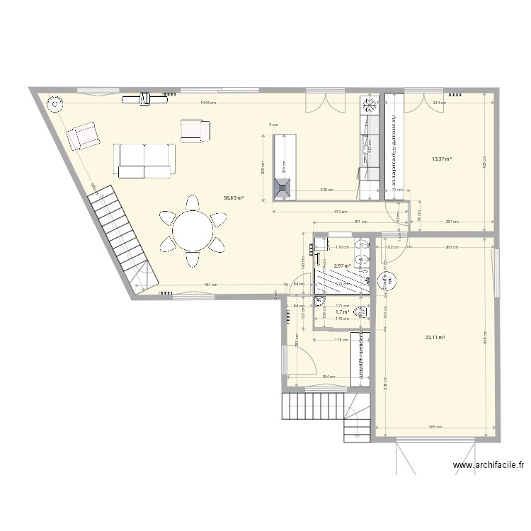 anthy ameublement rdc. Plan de 0 pièce et 0 m2