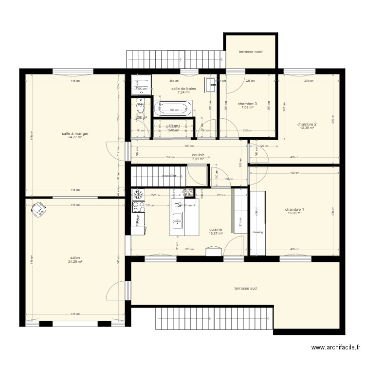 SAINT PAUL étage. Plan de 0 pièce et 0 m2
