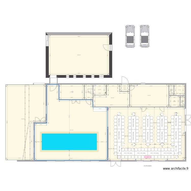 QUATRE PLUMES PLAN DE TABLE 134p . Plan de 0 pièce et 0 m2