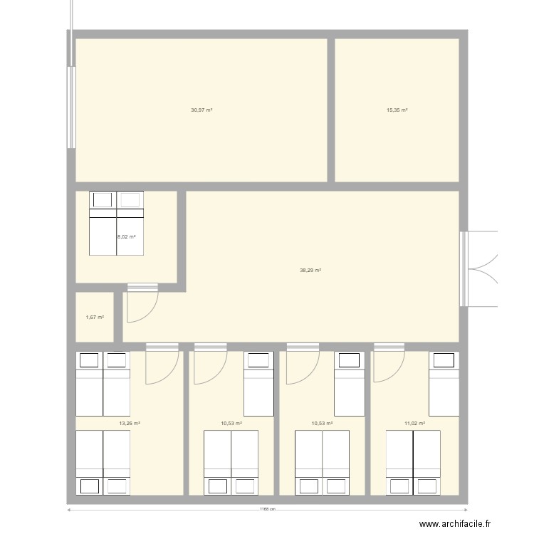 Grange. Plan de 0 pièce et 0 m2
