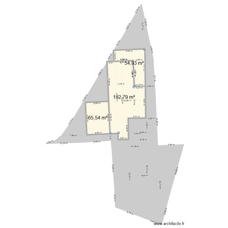 Massingy grange cotation. Plan de 3 pièces et 313 m2