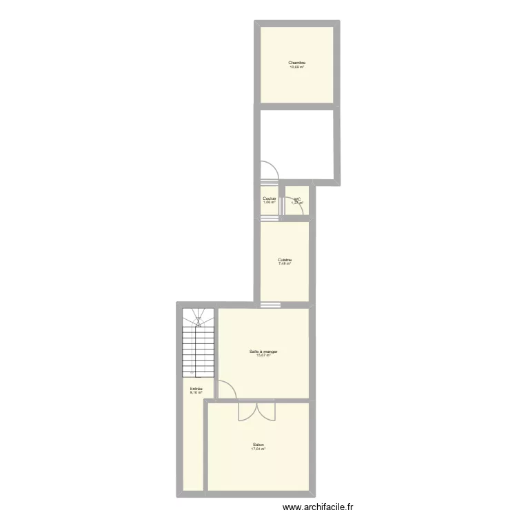 RDC 88 fini. Plan de 7 et 62 m² RDC 88 fini. Plan de 7 et 62 m²