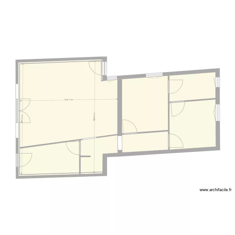 FOUCHER Nicolas. Plan de 2  et 59 m²