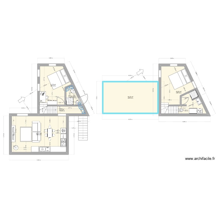 Paradise studio Sainte Apollonie. Plan de 0 pièce et 0 m2