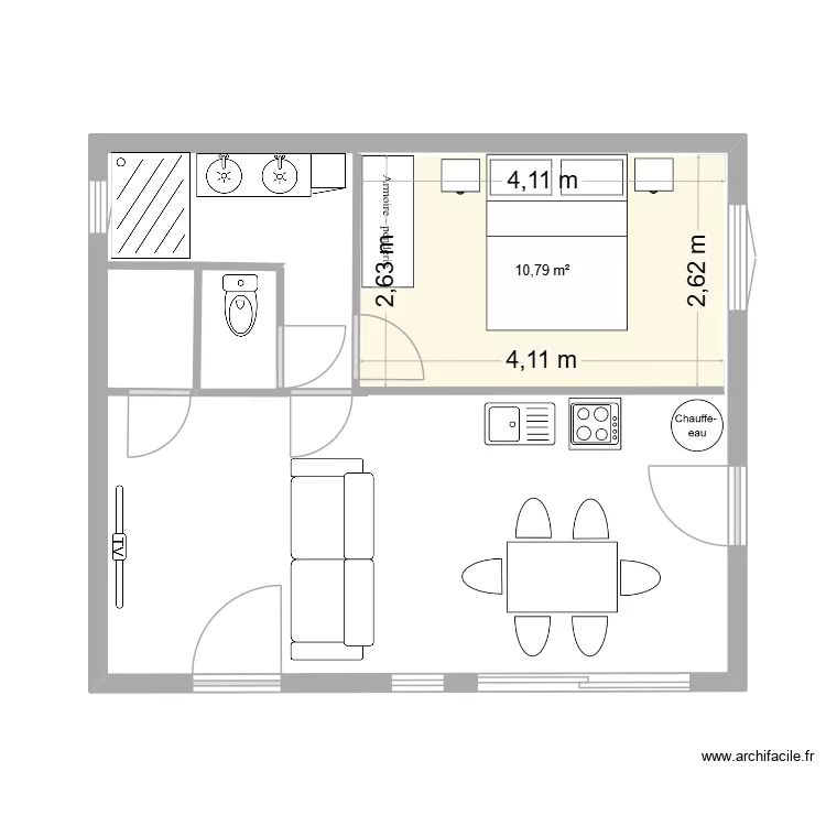 MAZET. Plan de 1  et 11 m²