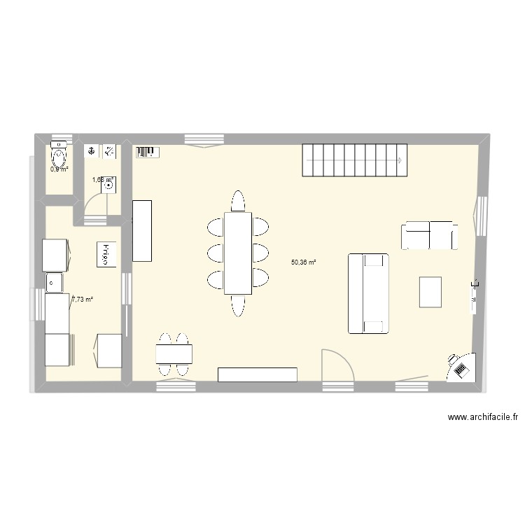 les bignons. Plan de 7 pièces et 117 m2