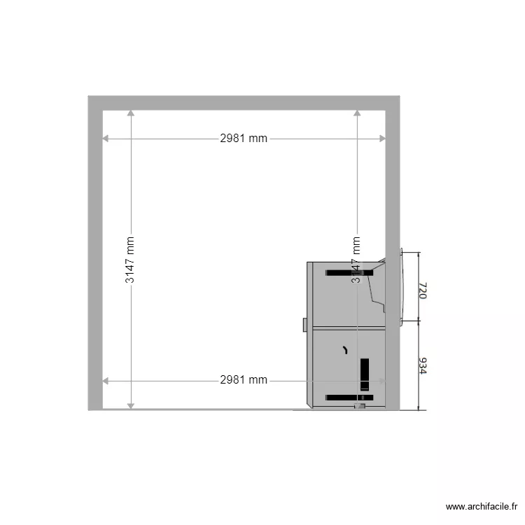 COUPE EXISTANT FANGO 328. Plan de 
