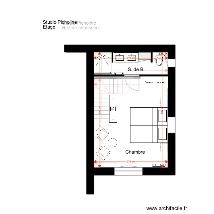 Studio Picholine Etage 1. Plan de 0 pièce et 0 m2