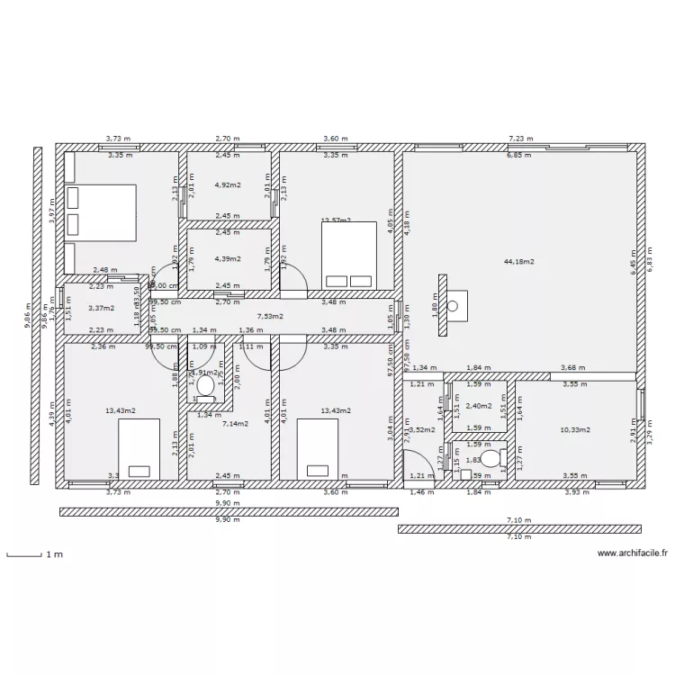 maison 145. Plan de 