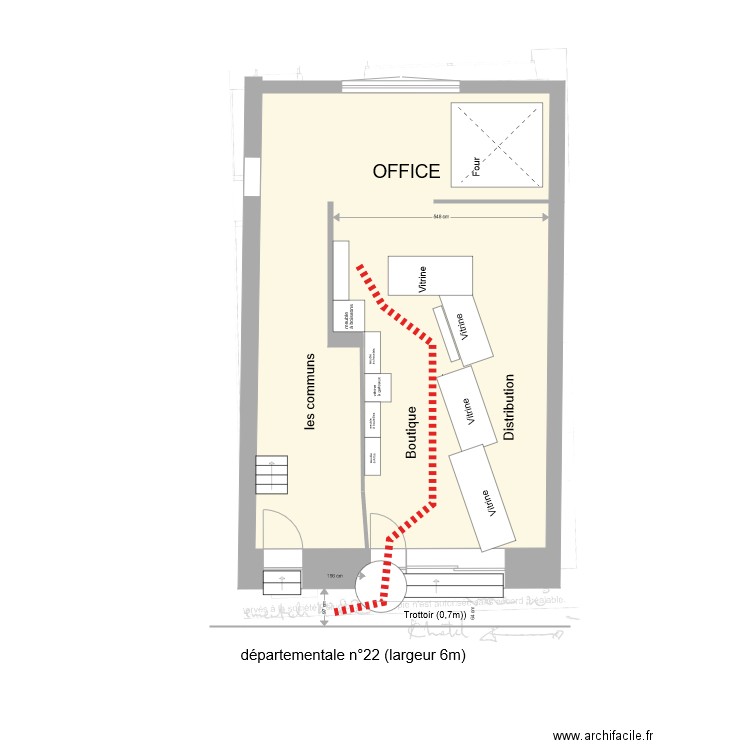 BOULANGERIE circulation. Plan de 0 pièce et 0 m2