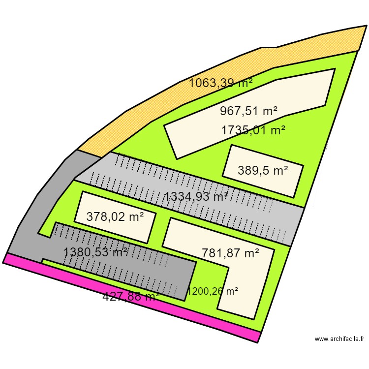 ALLAMEL. Plan de 10 pièces et 3683 m2