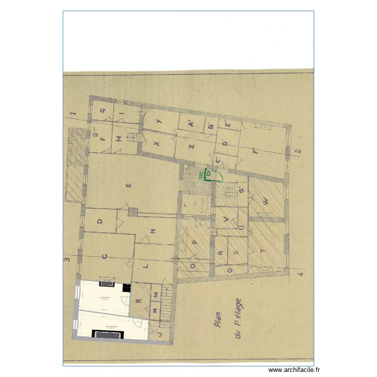 Renovation chocolaterie et labo. Plan de 