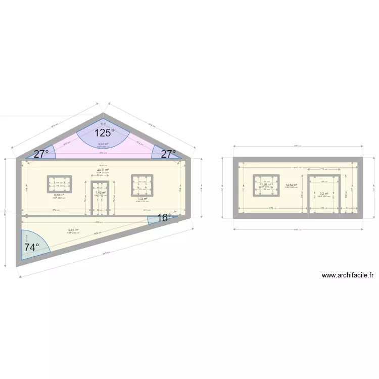 TEST FACADE. Plan de 