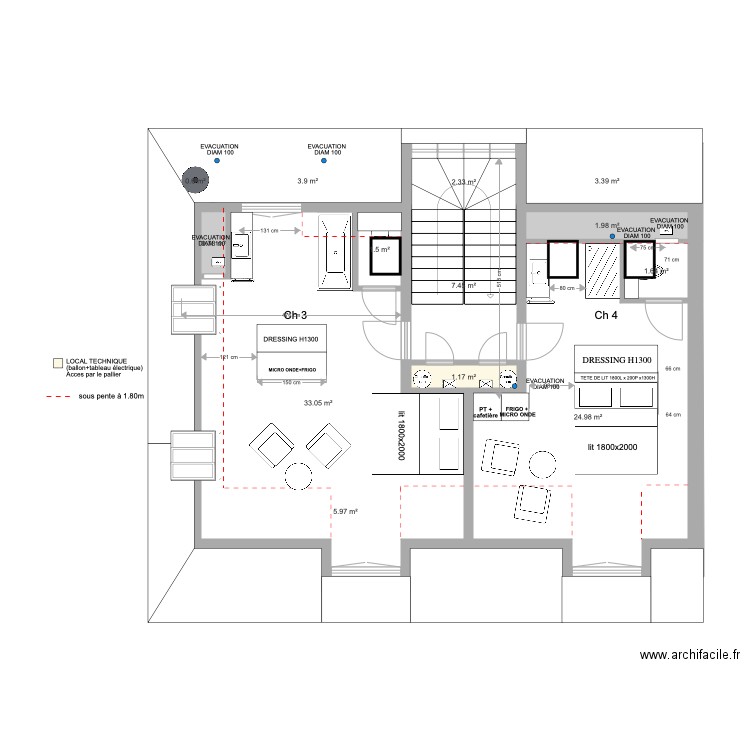 SCI AVECVUE COMBLE AMENAGE 2. Plan de 0 pièce et 0 m2