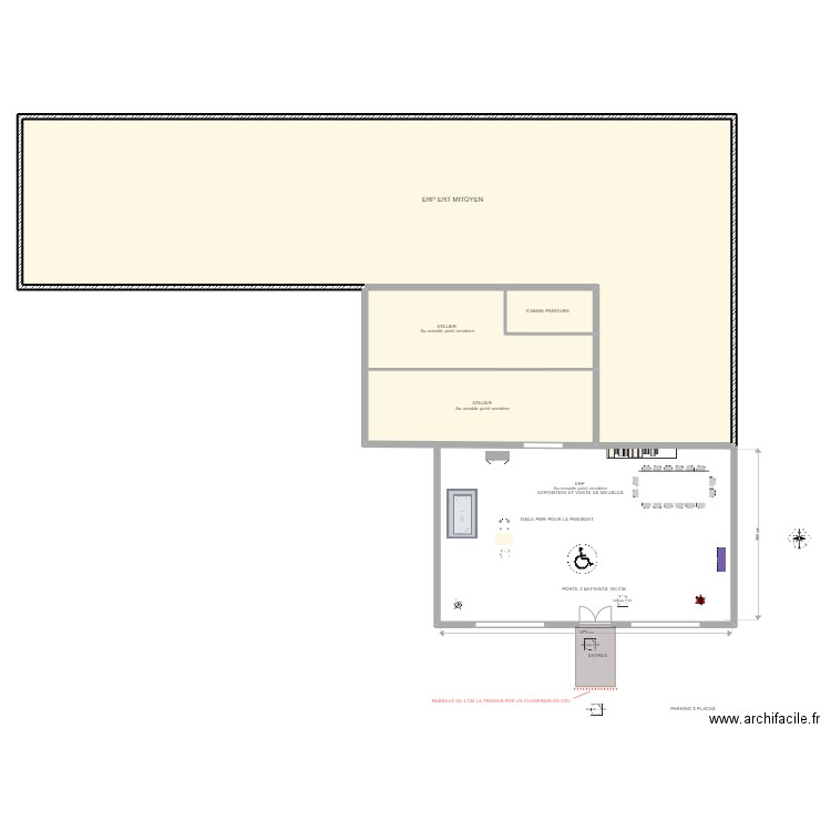 Au meuble peint vendéen. Plan de 3 pièces et 439 m2