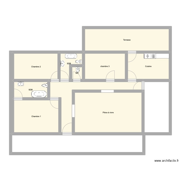 Plan maison LAMENTIN. Plan de 0 pièce et 0 m2