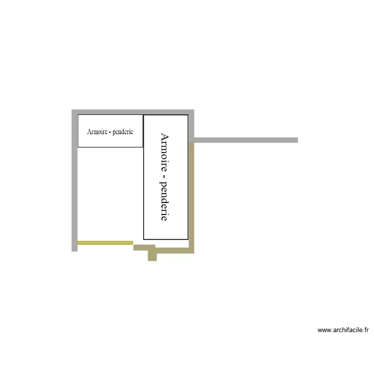 Dressing étage. Plan de Dressing étage. Plan de