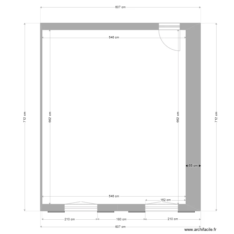 pignon nord. Plan de 