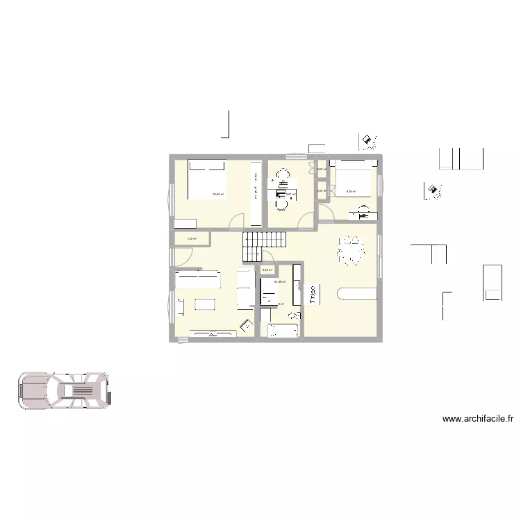Maison. Plan de 