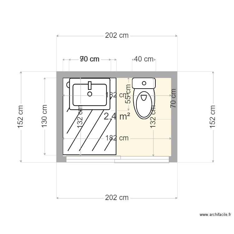 SDB Michel ARCAMBAL V1. Plan de 0 pièce et 0 m2