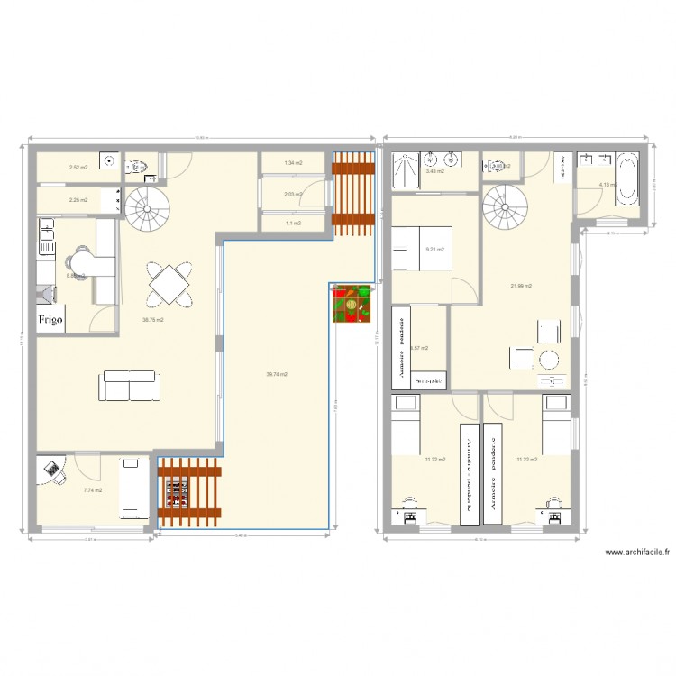 Maison Masson v2 servitude. Plan de 0 pièce et 0 m2