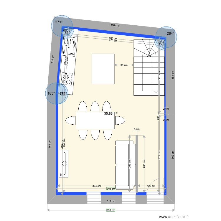 CHARTREUSE PARGUA. Plan de 13 pièces et 180 m2