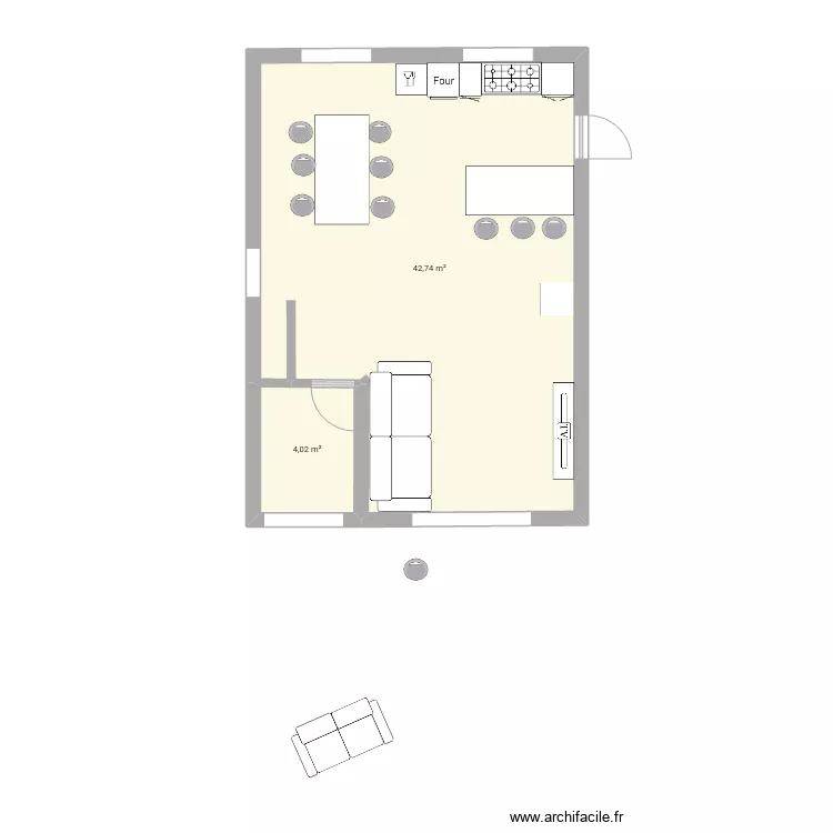 Maison . Plan de 