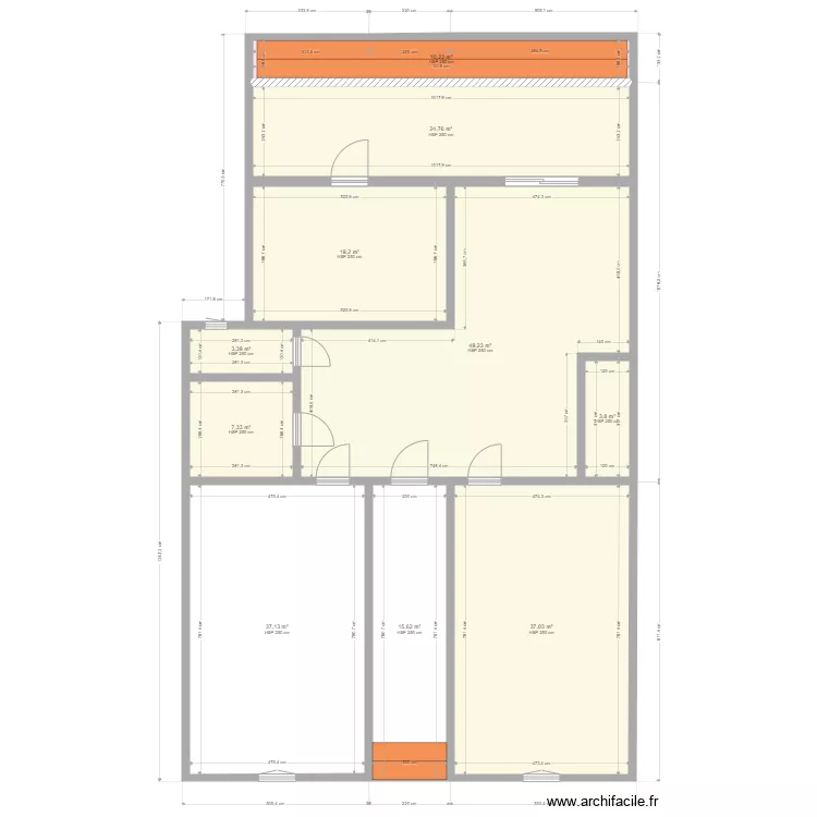 hasnon 1er &eacute;tage int&eacute;rieur. Plan de 