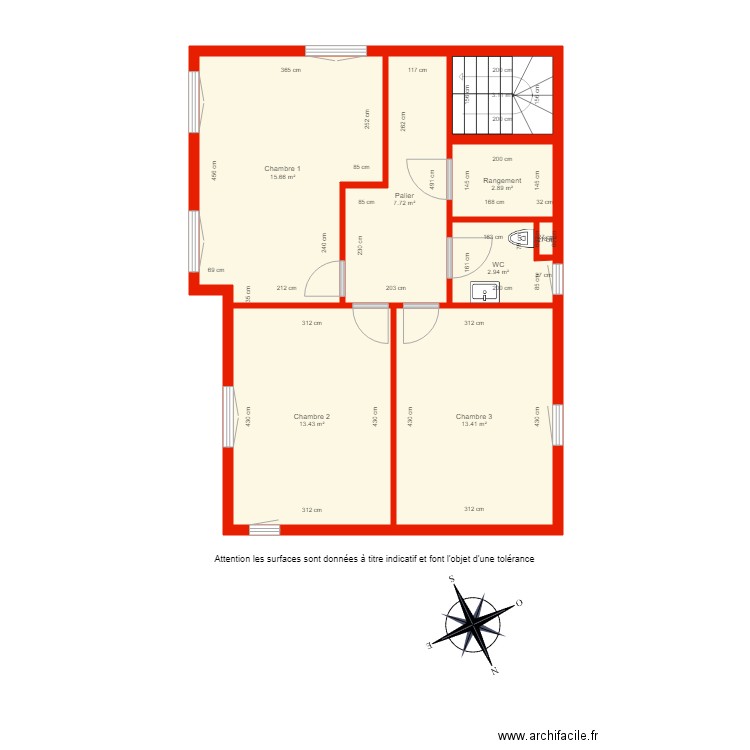 BI 2907 étage côté. Plan de 0 pièce et 0 m2